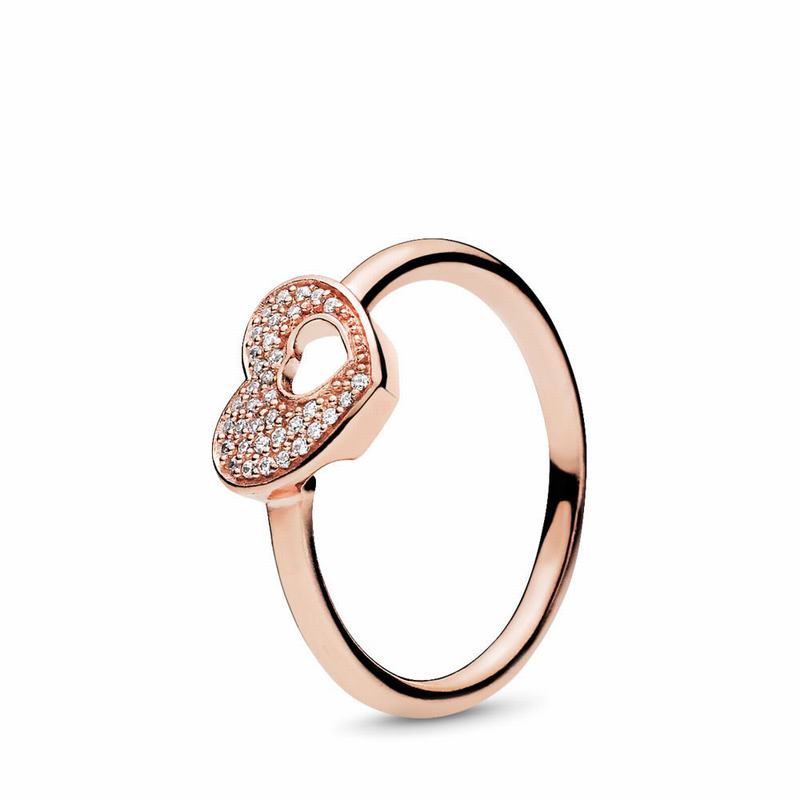 Pandora Rose™ ShimmeStackable Ring Puzzle Heart Frame Stackable Ring Egypt RJ1795620